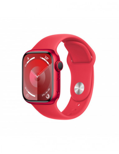 Apple Watch Series 9 GPS 41mm Cassa in alluminio rosso - Cinturino sport rosso - M/L