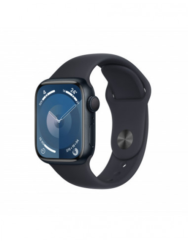 Apple Watch Series 9 GPS 41mm Cassa in alluminio mezzanotte - Cinturino sport mezzanotte - M/L