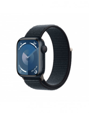 Apple Watch Series 9 GPS 41mm Cassa in alluminio mezzanotte -  Mezzanotte sport loop