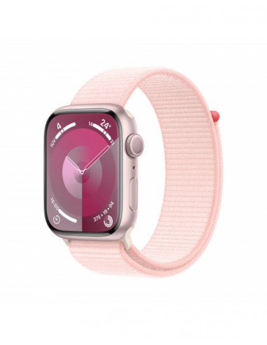 Apple Watch Series 9 GPS 45mm Cassa in alluminio rosa -  Rosa confetto sport loop