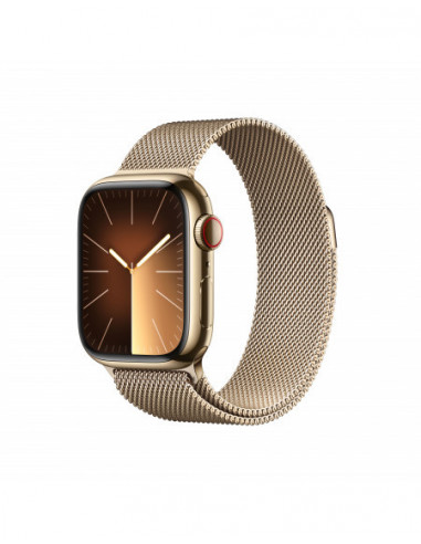 Apple Watch Series 9 GPS + Cellular 41mm Cassa in acciaio inossidabile gold - Gold milanese loop