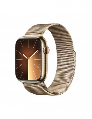 Apple Watch Series 9 GPS + Cellular 45mm Cassa in acciaio inossidabile oro - Oro milanese loop