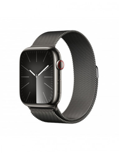 Apple Watch Series 9 GPS + Cellular 45mm Cassa in acciaio inossidabile graphite - Graphite milanese loop