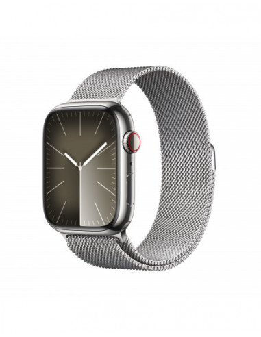 Apple Watch Series 9 GPS + Cellular 45mm Cassa in acciaio inossidabile silver - Silver milanese loop