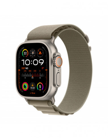 Apple Watch Ultra 2 GPS + Cellular, 49mm Cassa in titanio con oliva alpine loop - large