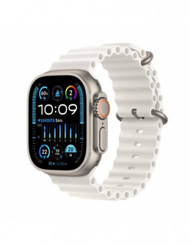 Apple Watch Ultra 2 GPS + Cellular, 49mm Cassa in titanio con Bianco Ocean band